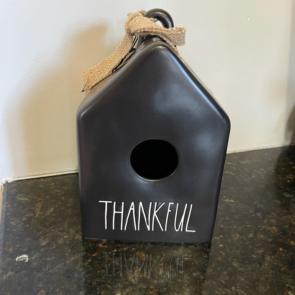 Rae Dunn - THANKFUL - birdhouse